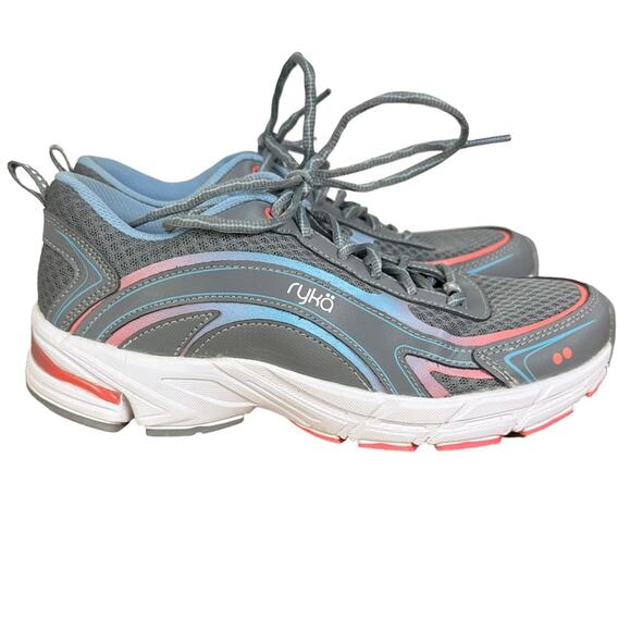 Ryka Inspire Walking Sneakers Gray Pink Blue Size 7.5 Wide - Picture 4 of 9